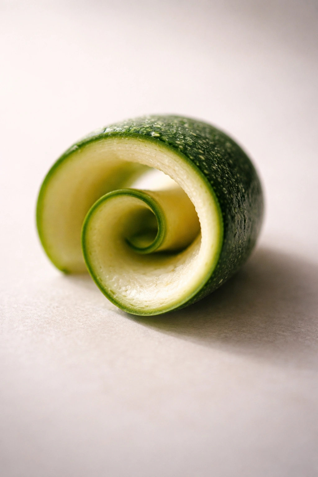 Abstract green form on neutral background representing final thoughts