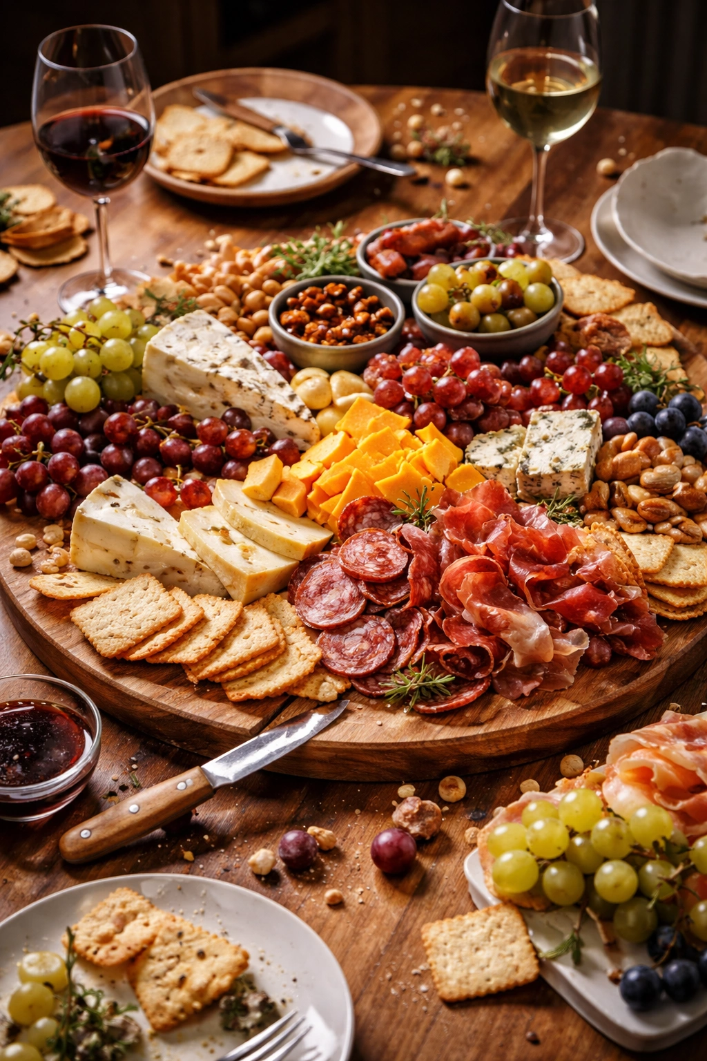 Overcrowded cheese board illustrating common first-timer mistakes