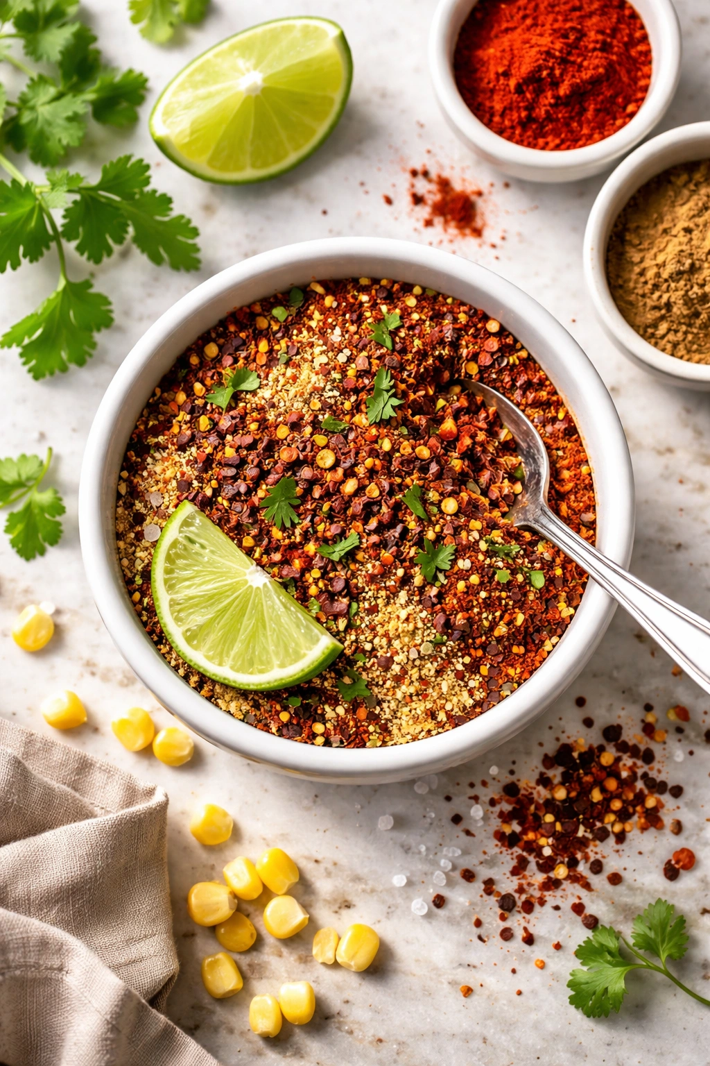 Colorful spice blend representing flavor variations