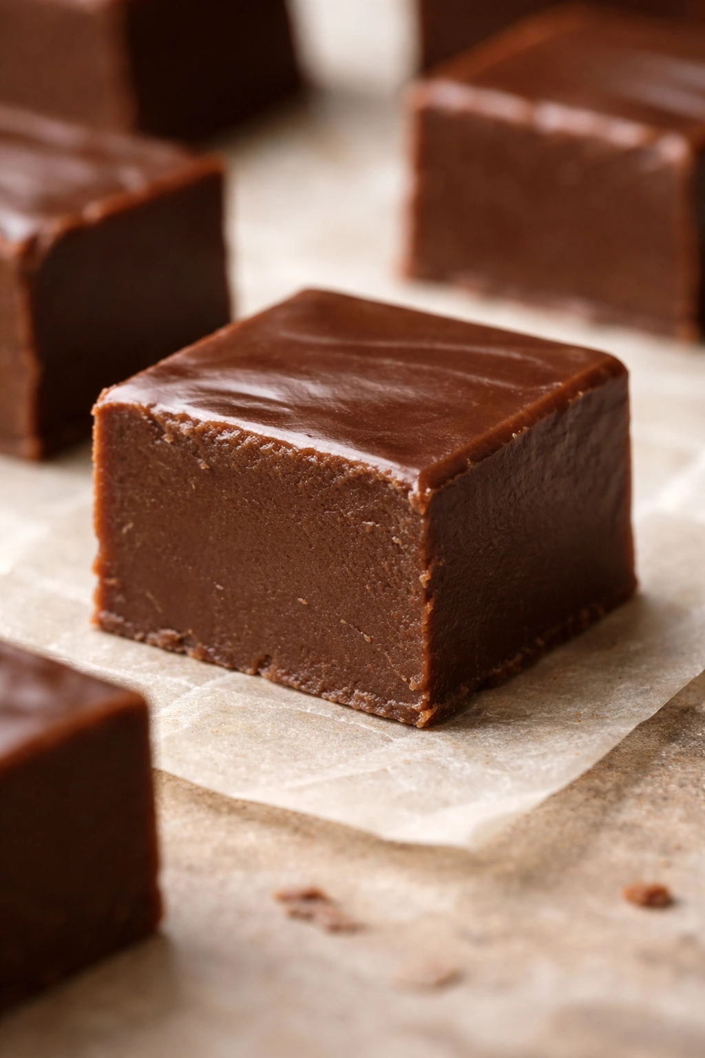 Smooth fudge texture showing proper consistency