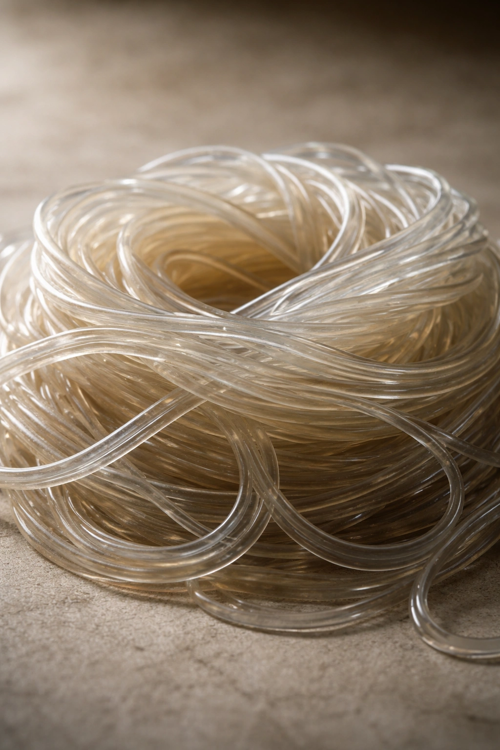 Close-up of translucent glass noodles