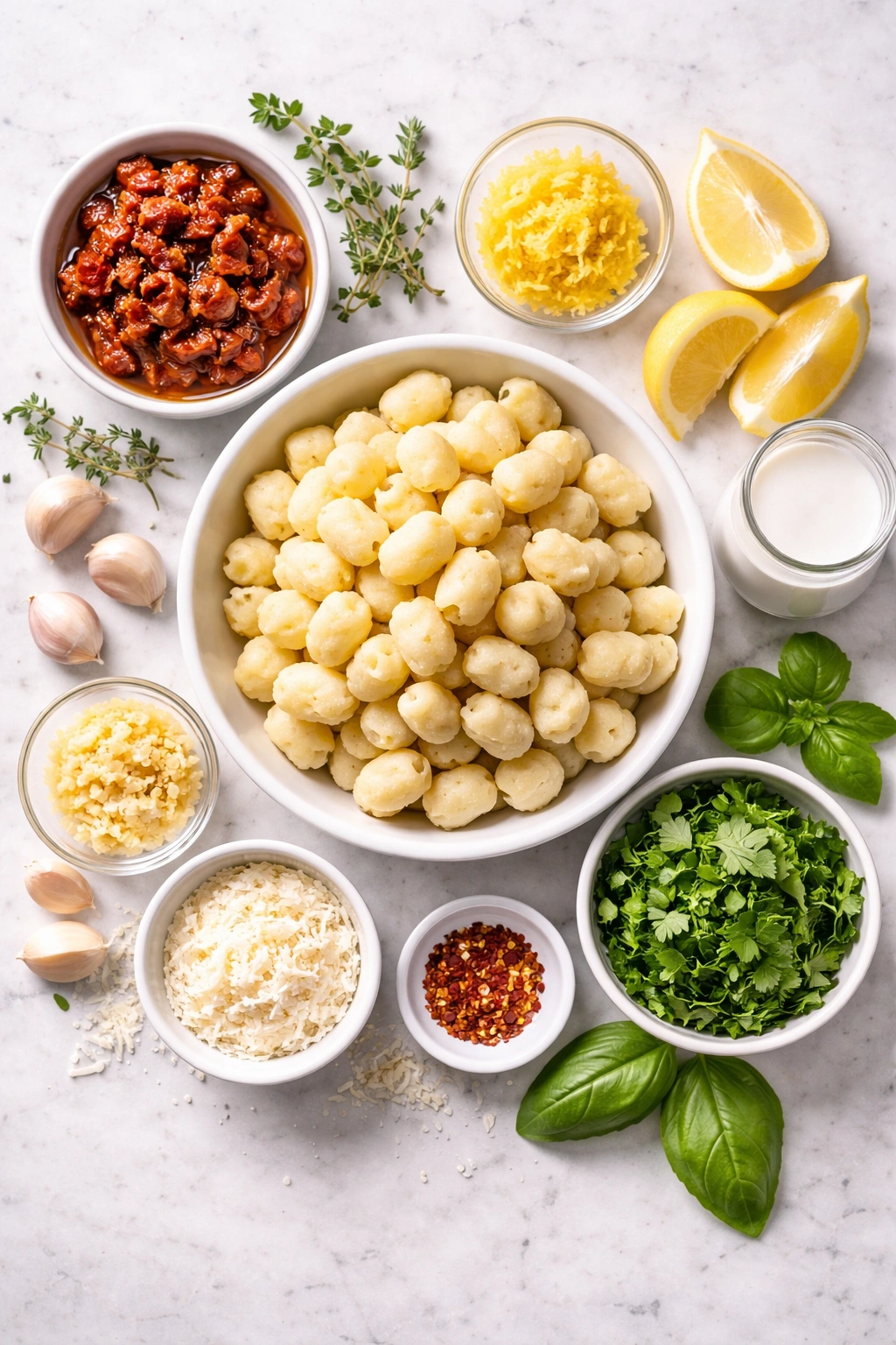 Ingredients for flavor variations around gnocchi