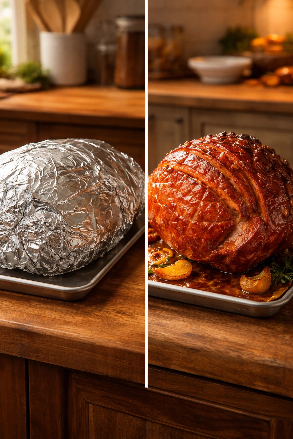 Two-state view of ham: wrapped and unwrapped.