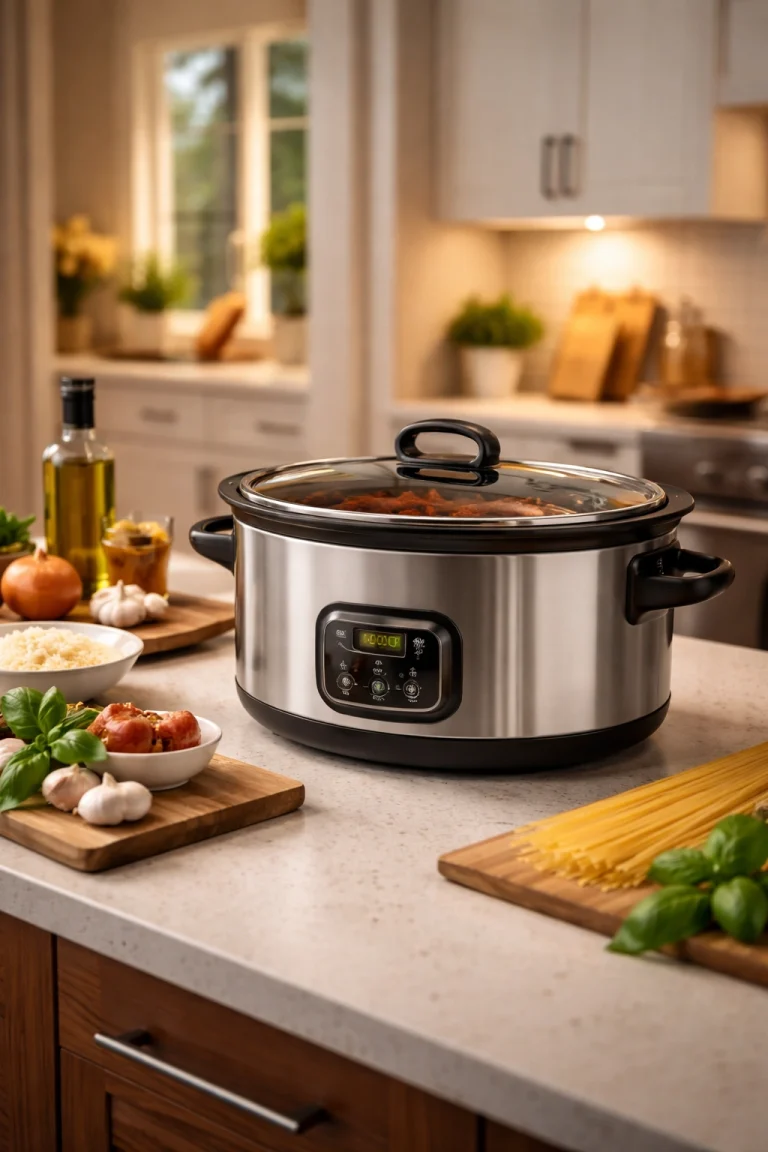 Set-and-Forget Crockpot Chicken Parm for Dinner