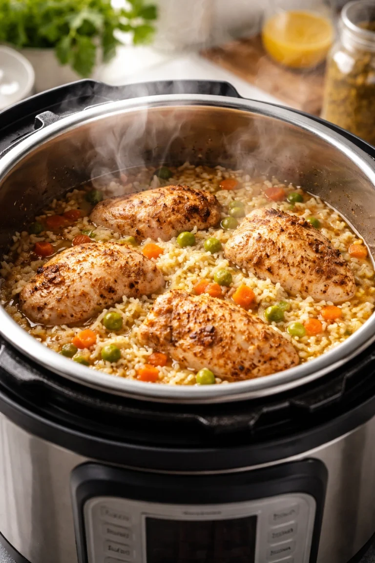 Easy Instant Pot Chicken and Rice for Dinner