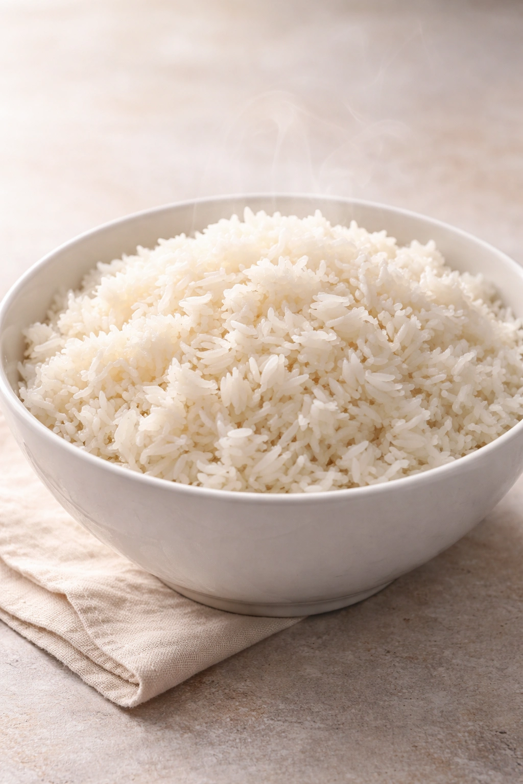 Fluffy jasmine rice with distinct grains in a bowl