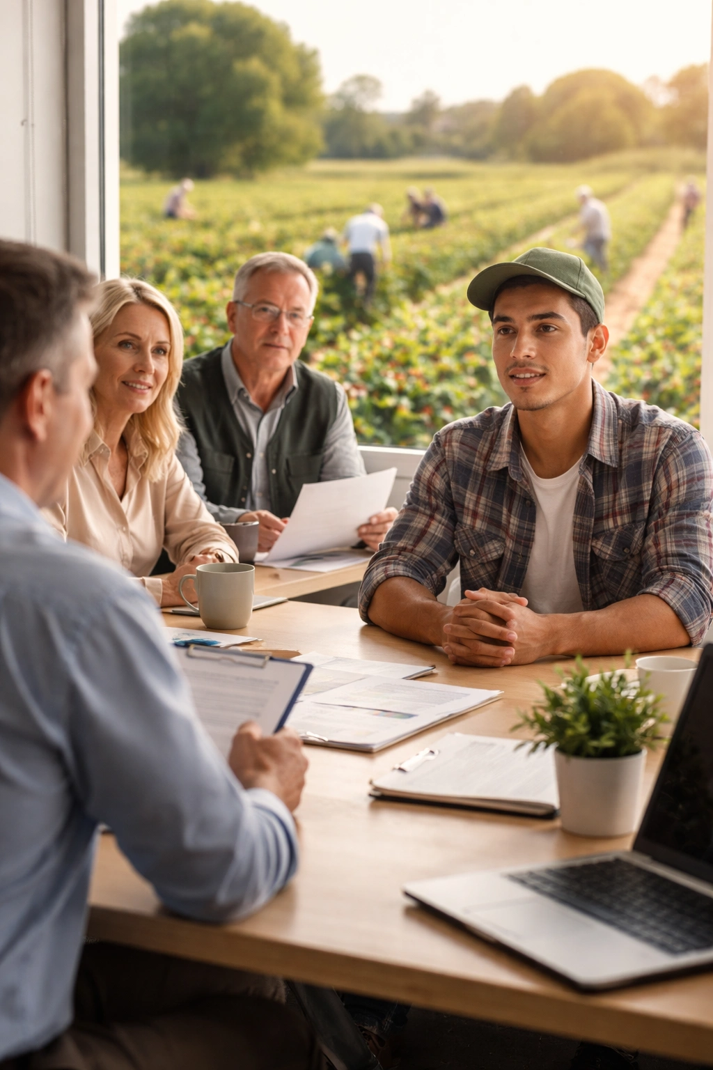 Job candidate during a selection interview