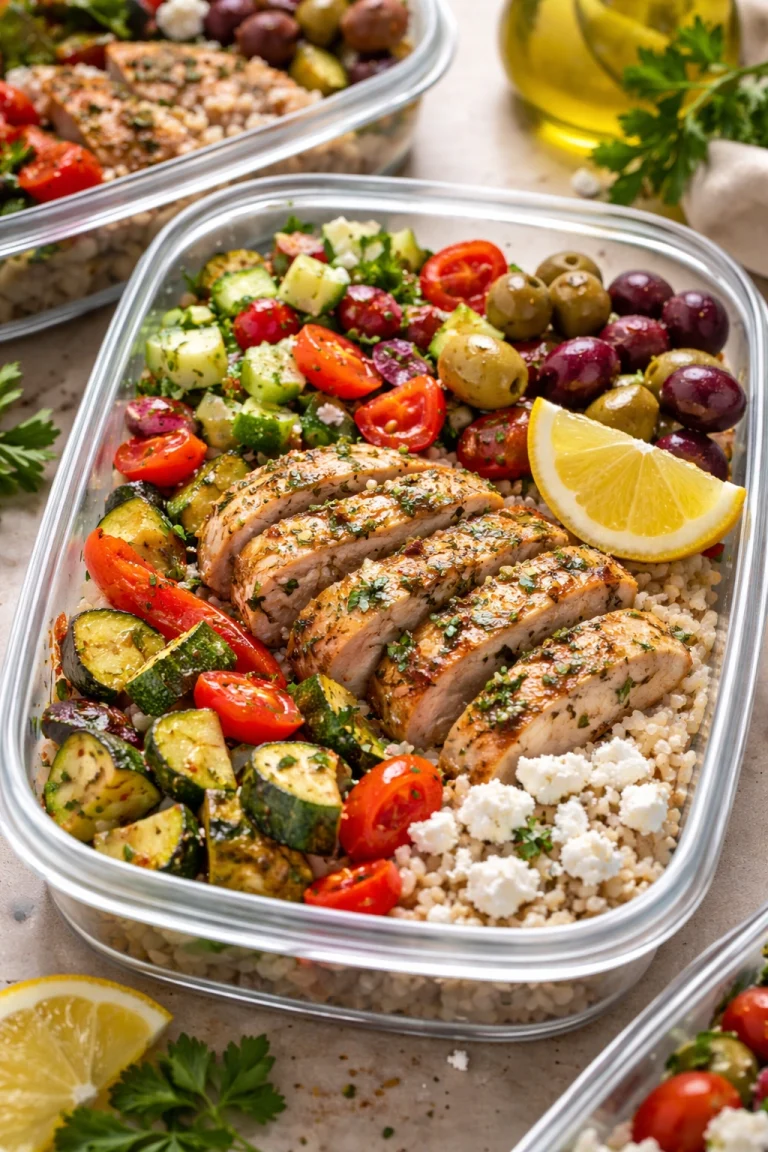 Greek Chicken Meal Prep Bowls for the Week