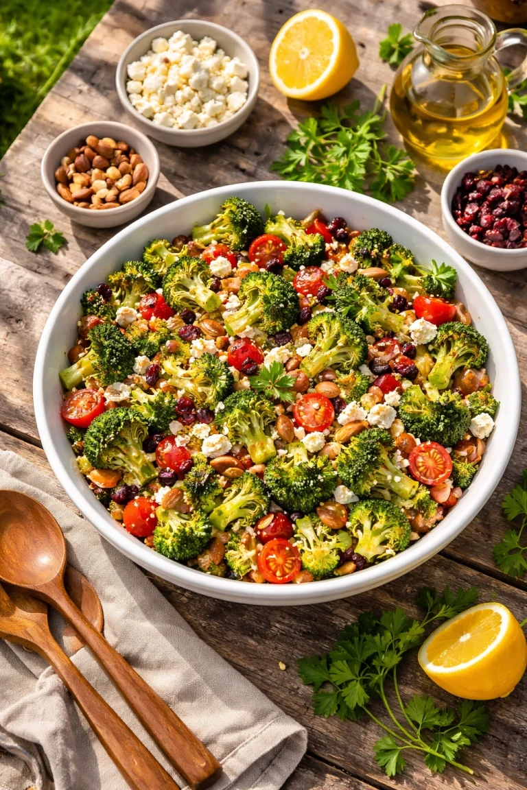 Mediterranean Broccoli Salad for Your Next BBQ