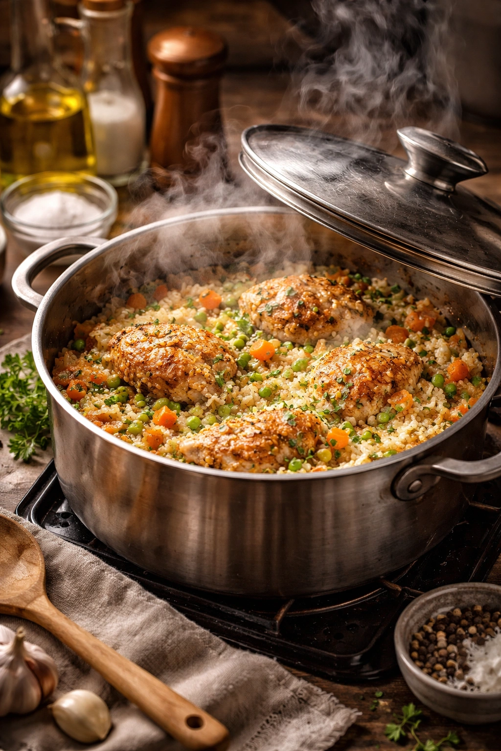 Pot steaming with a lid partially on, illustrating common cooking pitfalls