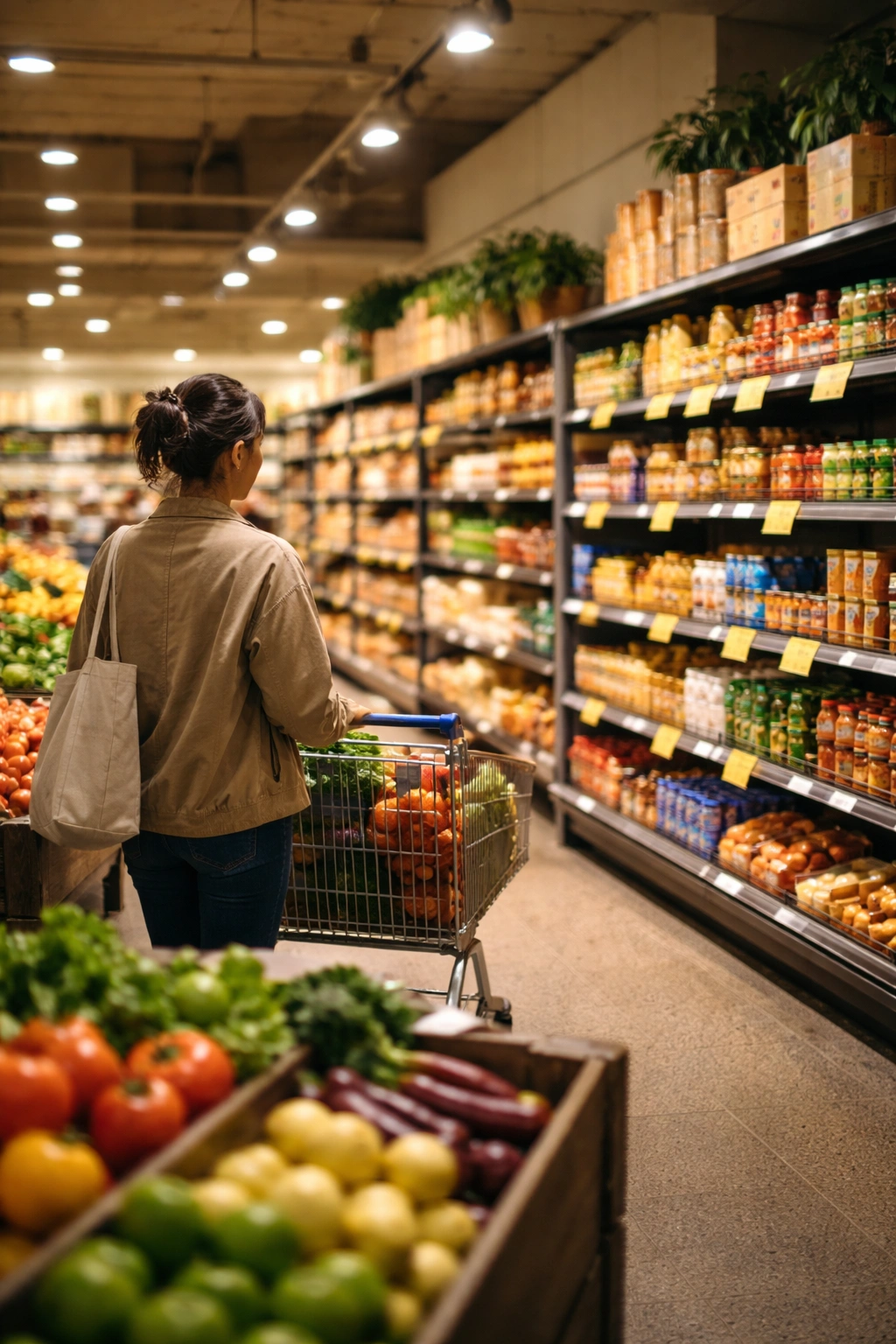Shopper silhouette near a store shelf, representing best deals in New Zealand