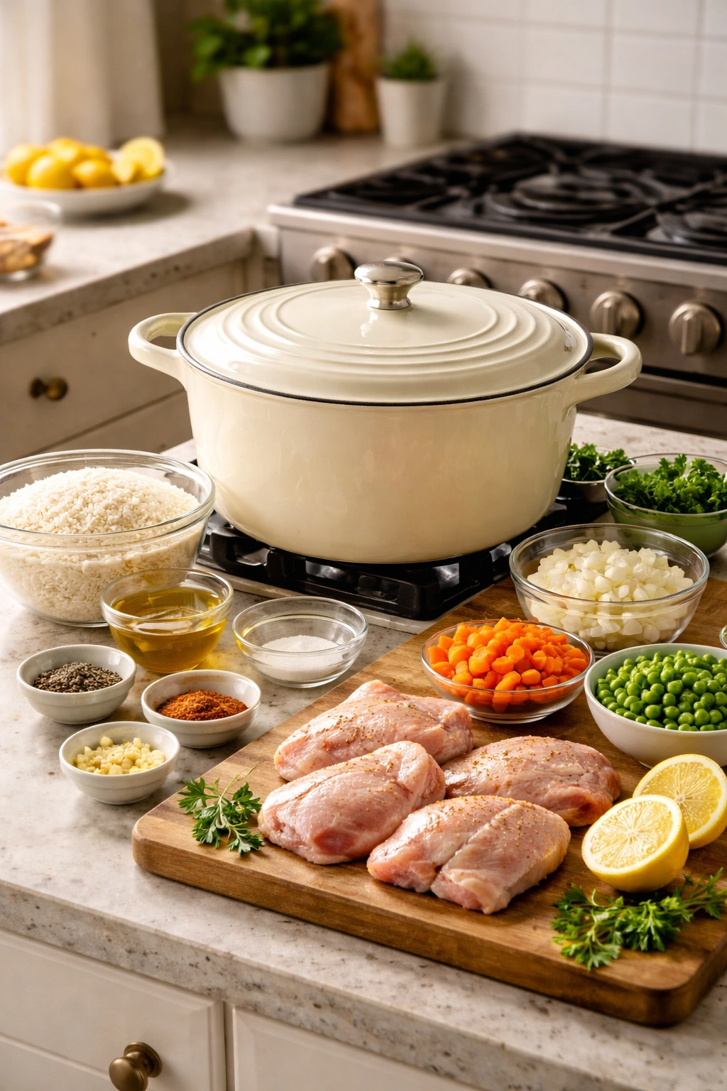 Sturdy pot with snug-fitting lid on a stove