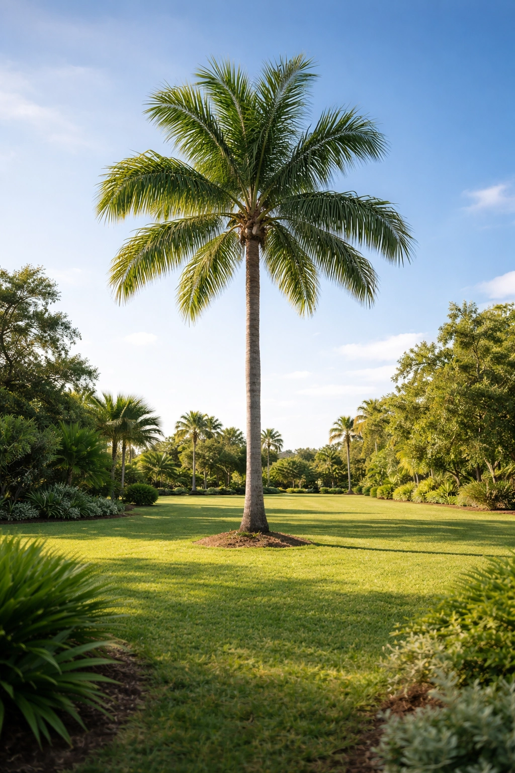 Lone palm tree in open landscape illustrating species selection for climate