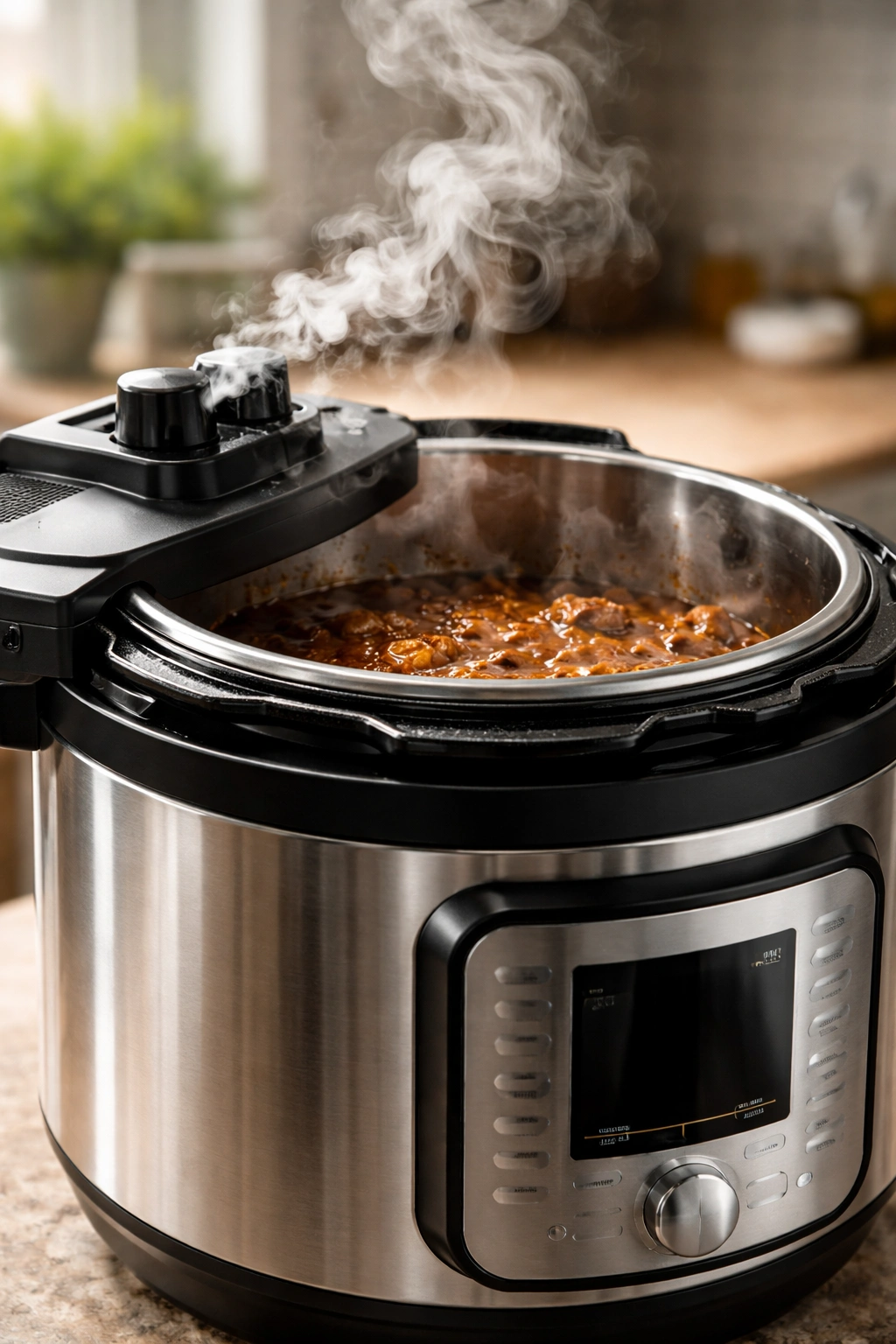 Steam curling from vent on sealed Instant Pot