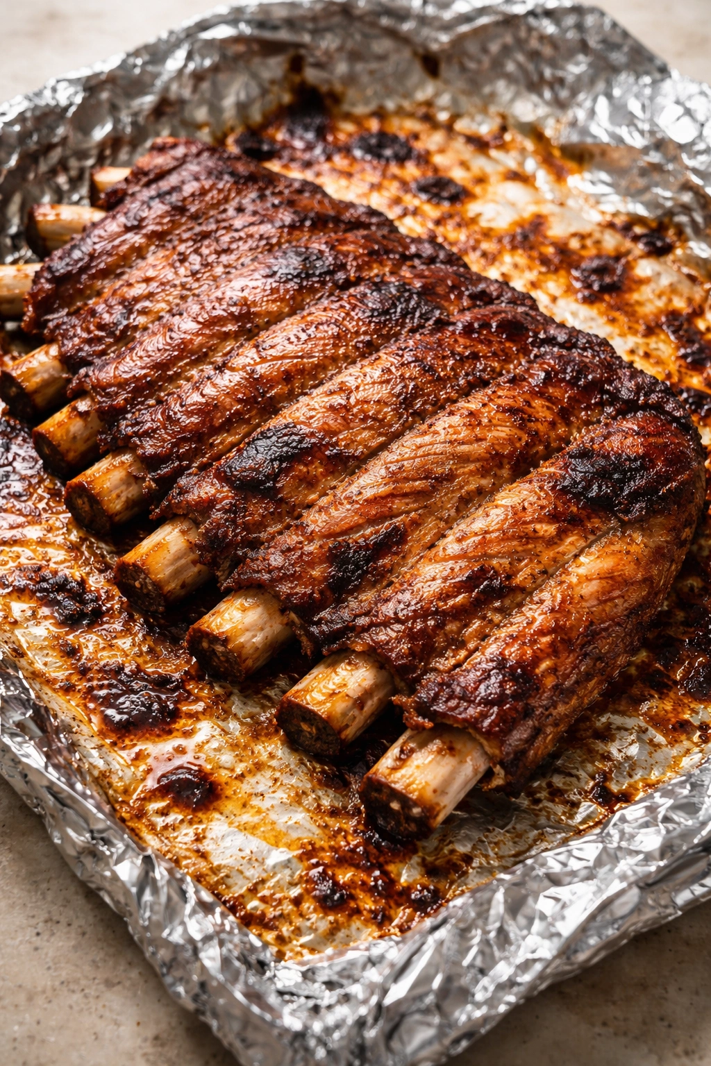Dry, overcooked ribs showing common mistakes