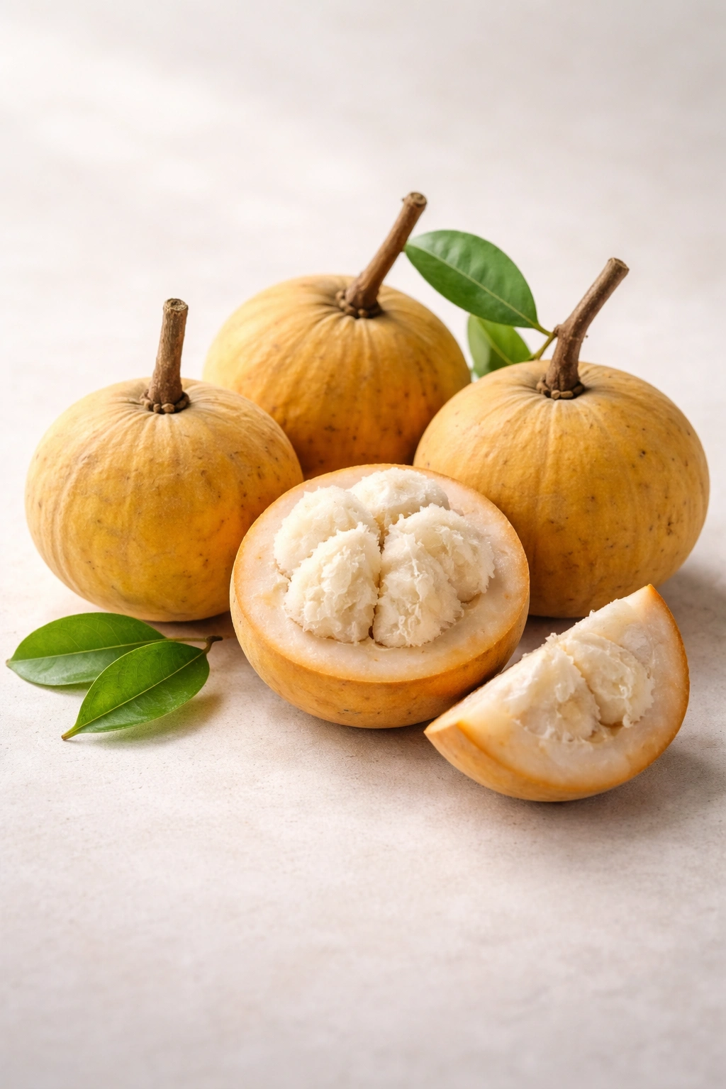 Santol fruits arranged to suggest moderation in a neutral setting