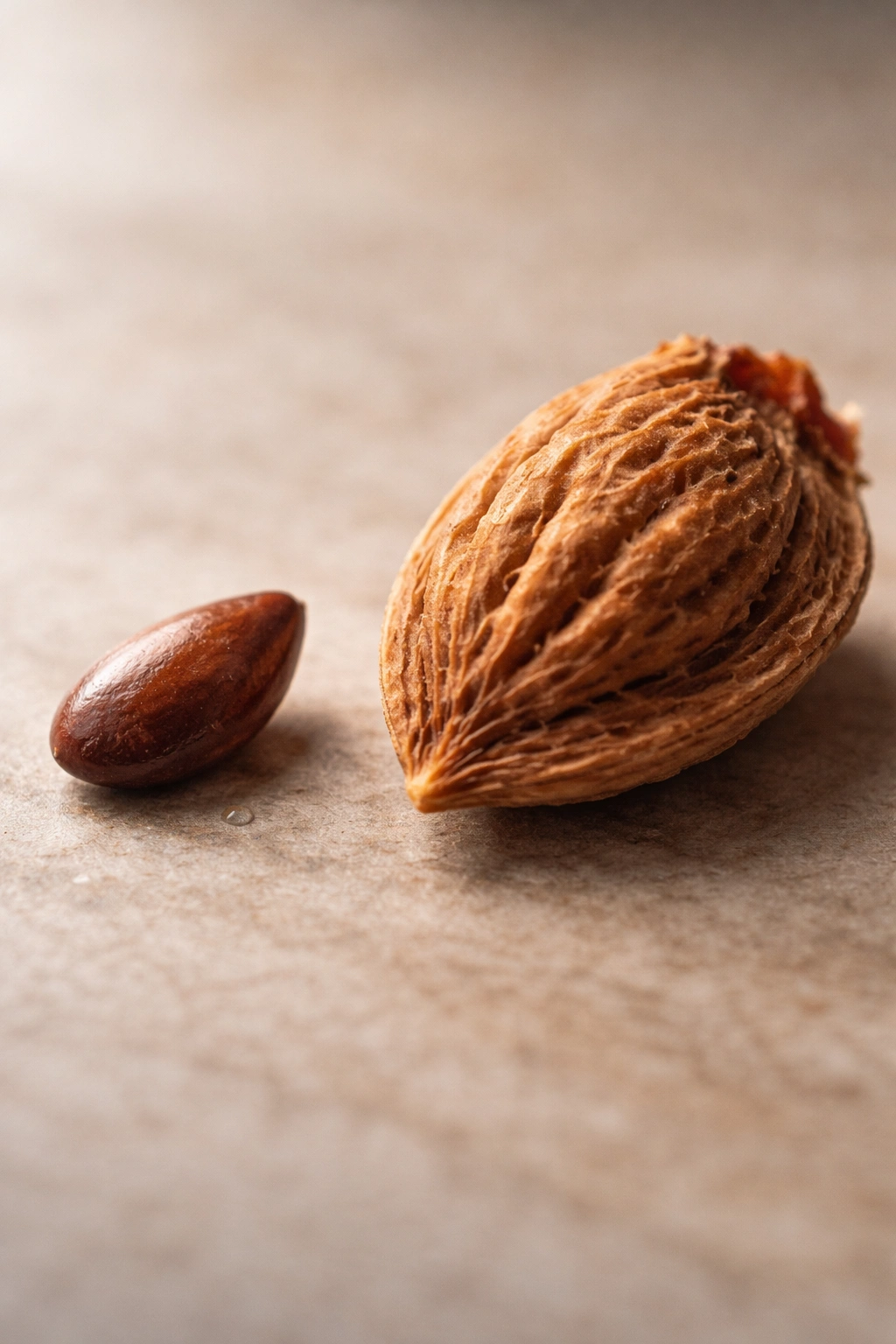 Seed and pit texture contrast illustrating difference