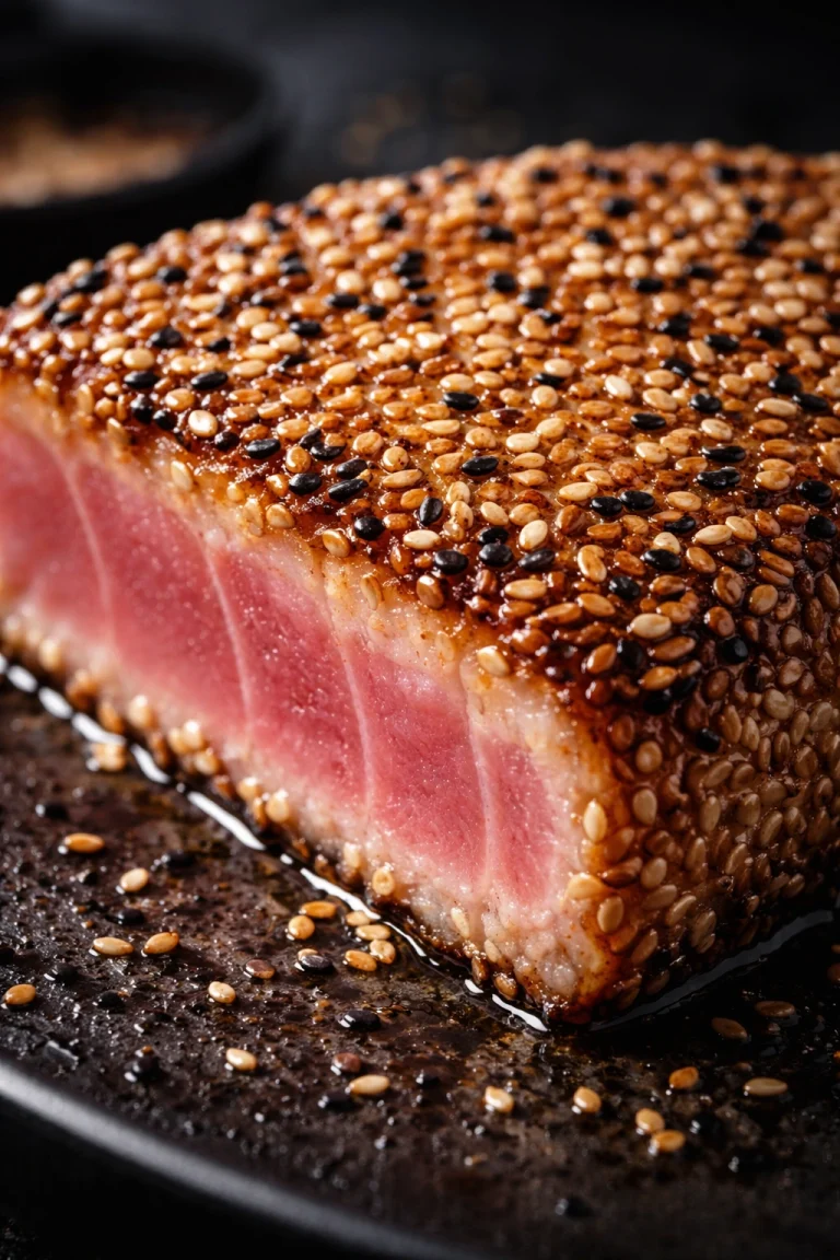 Keto Ahi Tuna with Sesame Crust