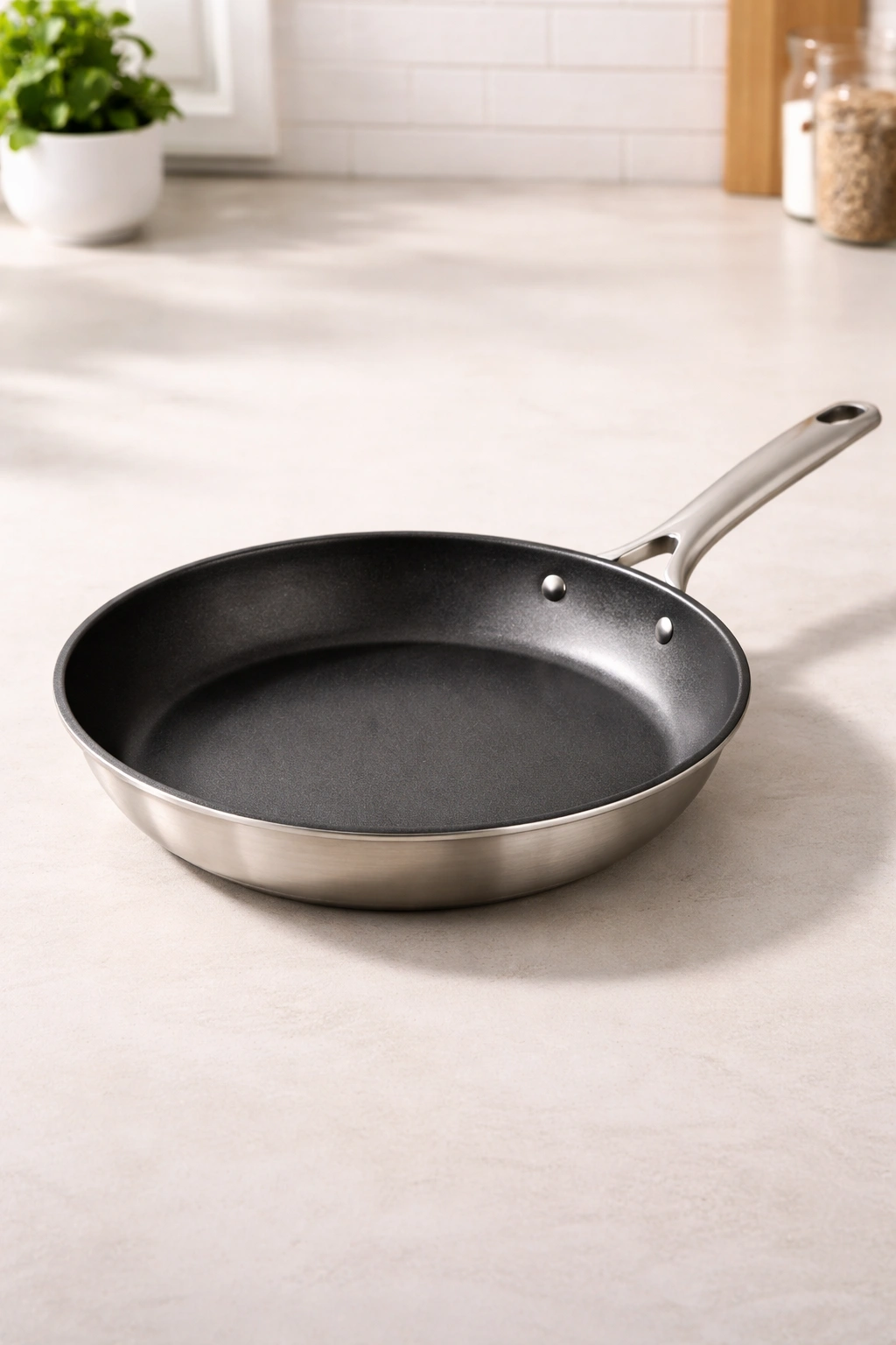 10-inch skillet on clean surface in studio lighting