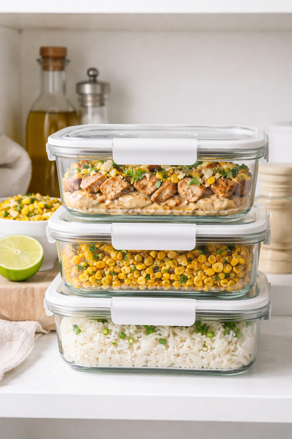 Airtight storage containers for meal prep