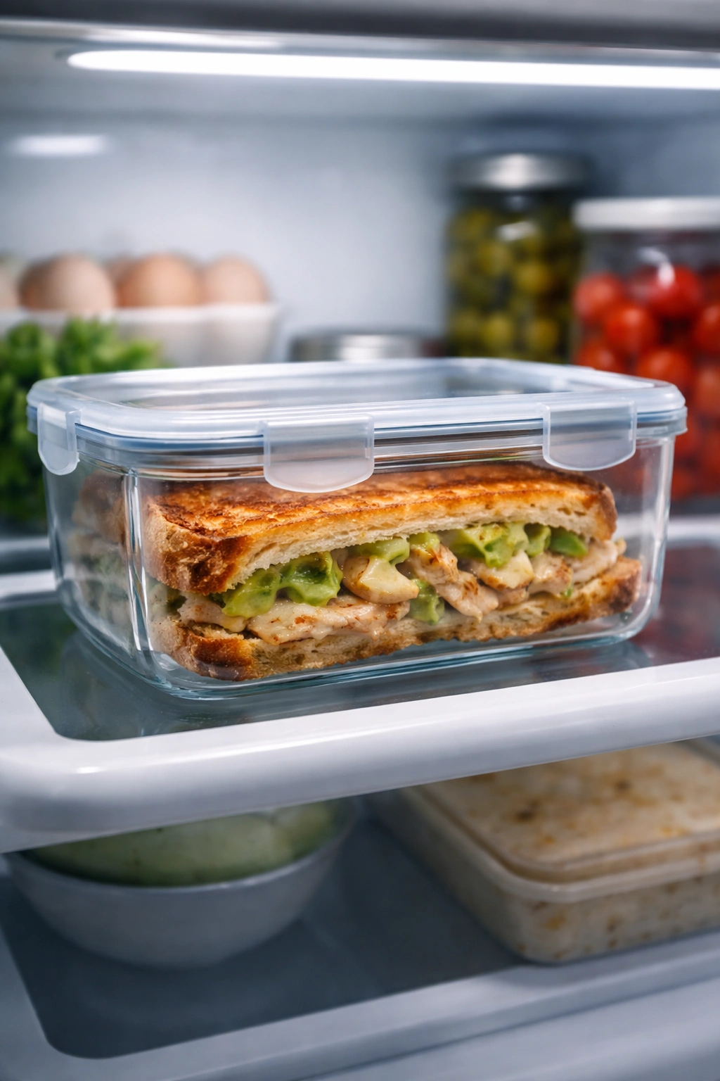 Leftover melt stored in airtight fridge container