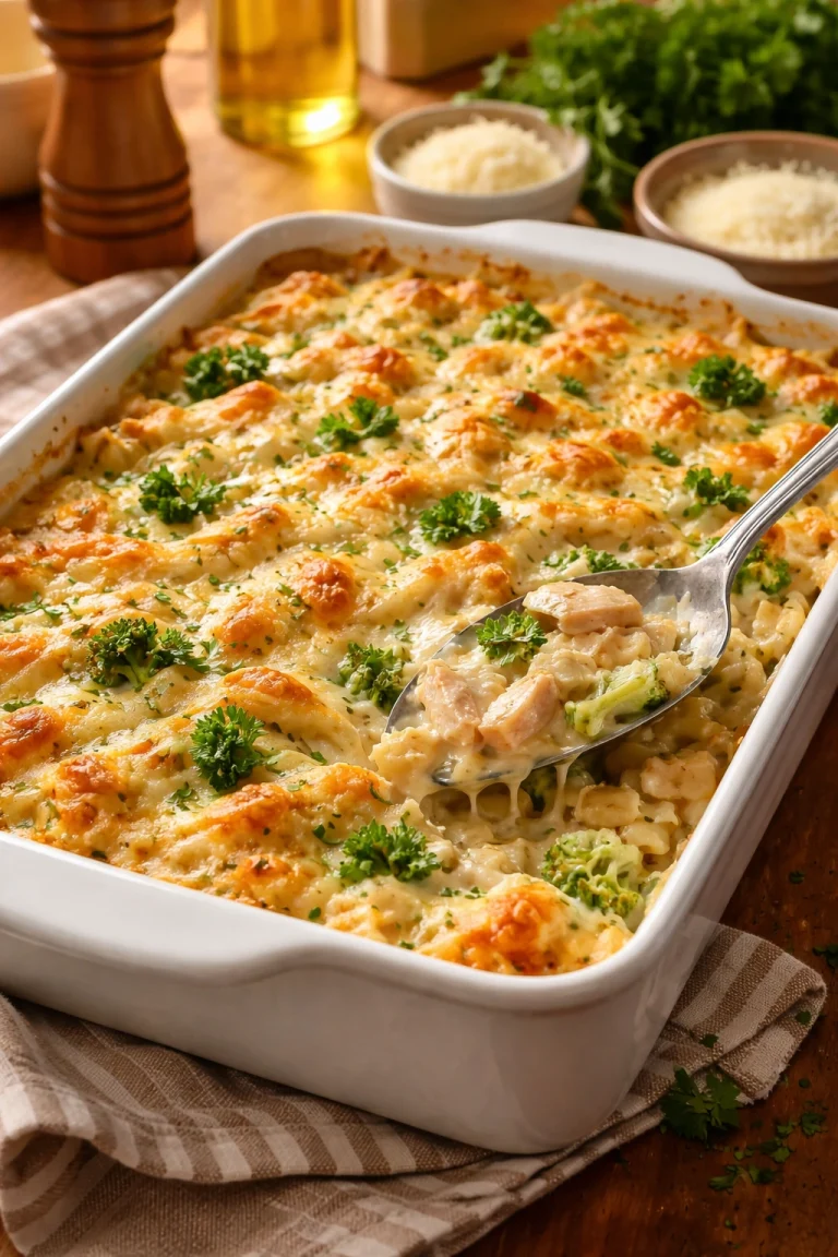 Chicken Alfredo Bake That’s All in One Dish