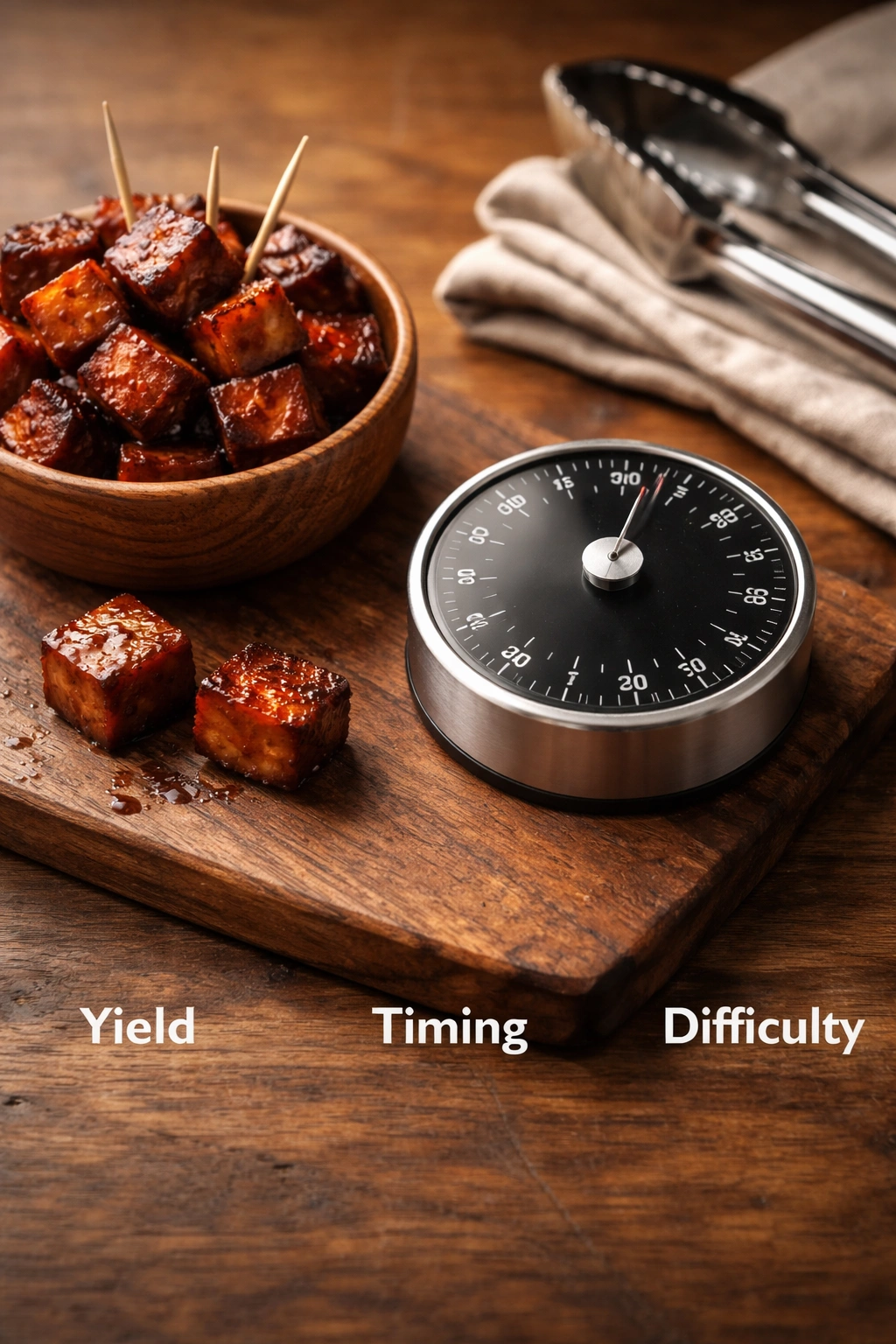 Unmarked timer silhouette on wood surface