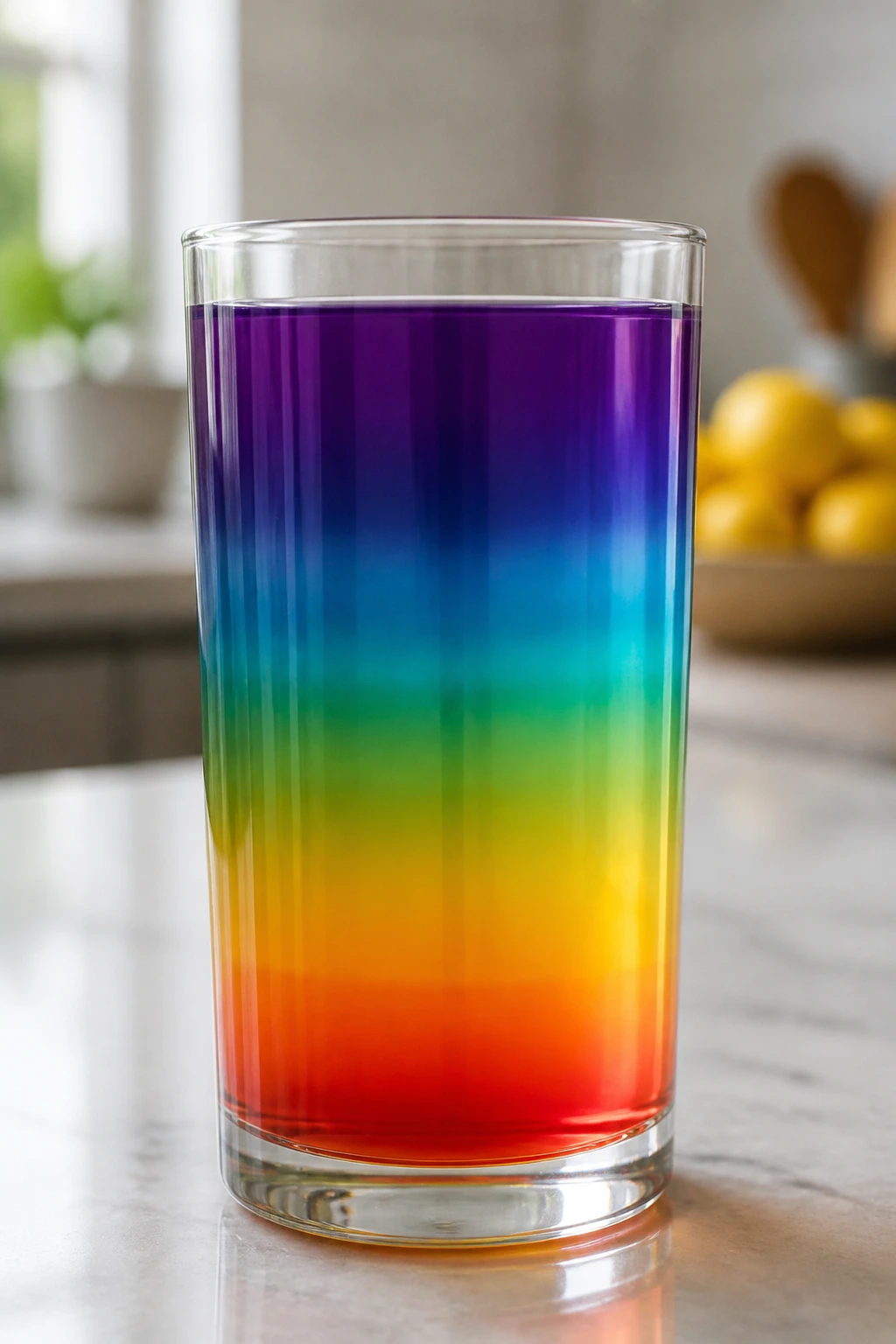 Are Watermelons Acidic Or Alkaline? - Exploring the pH of Watermelons 2 Close-up of a glass with color-changing liquid illustrating acidity and alkalinity concepts in a kitchen