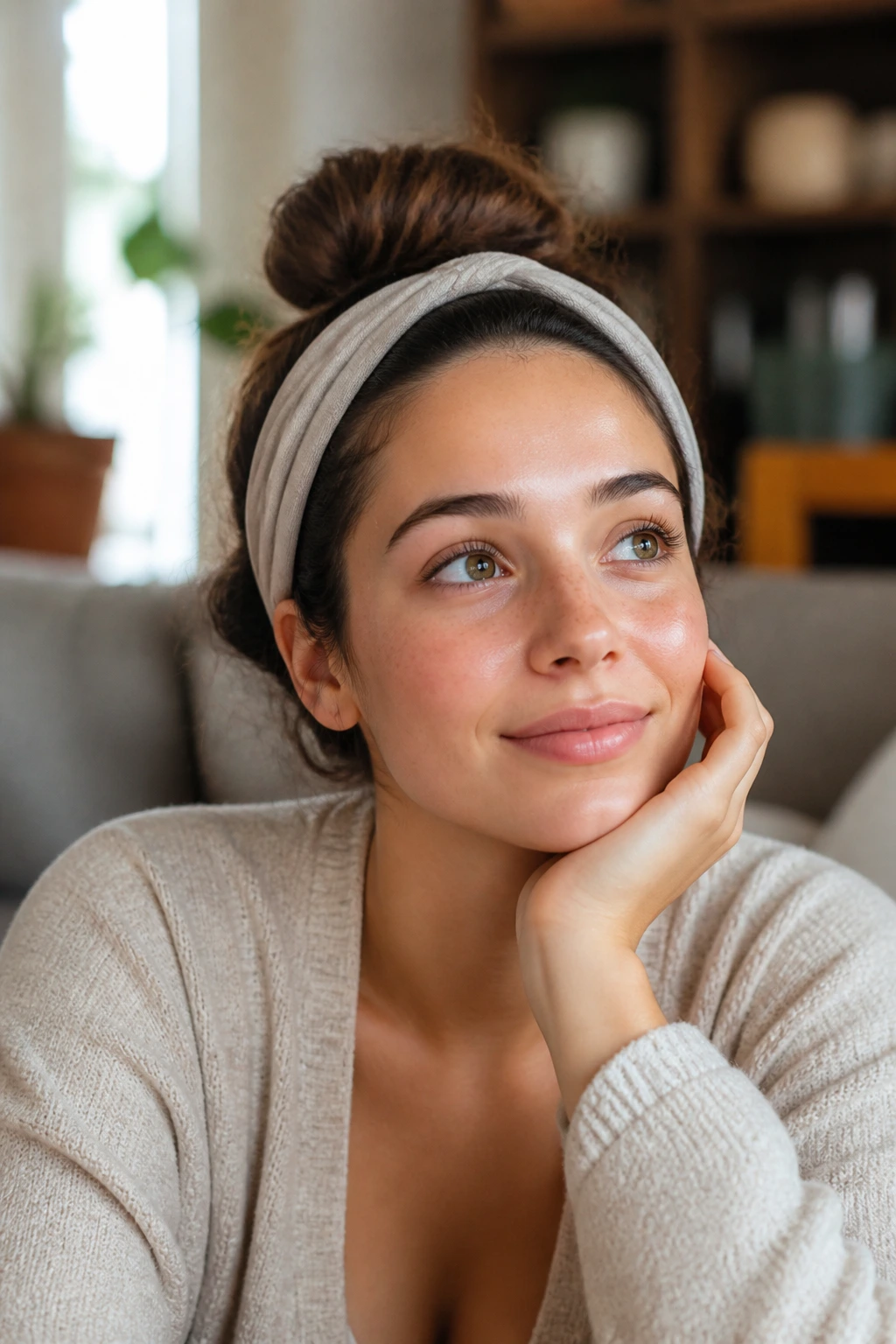 Banishing Breakouts: Are Strawberries Good For Acne? 8 Close-up of a calm person reflecting on strawberry-based acne strategies