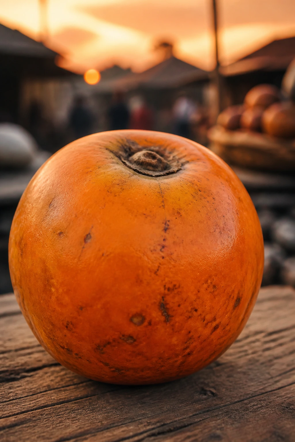 Agbalumo against warm dusk background evoking storytelling