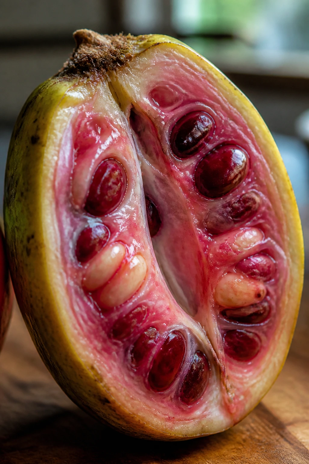 Cross-section of Aidan fruit highlighting its interior