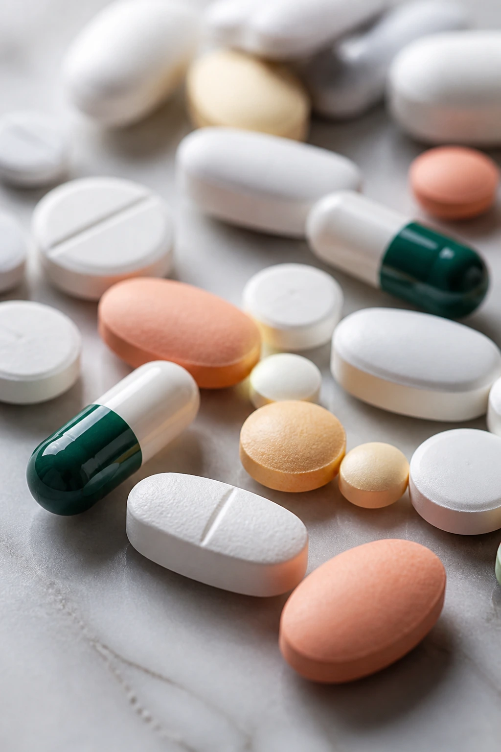 Can You Eat Bananas While Taking Antibiotics? 4 Close-up of antibiotic tablets and capsules.