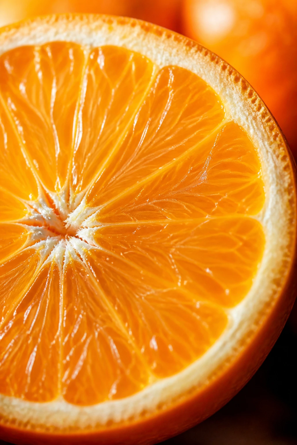 The Top 10 Evidence-Based Health Benefits of Citrus Fruits 6 Close-up of a bright orange slice with juicy pulp