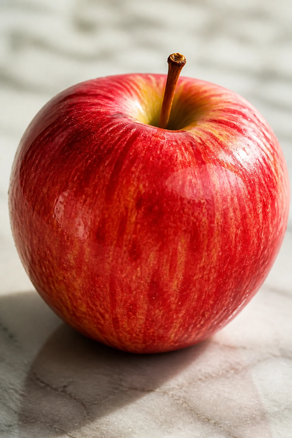 Close-up of a single apple representing questions about apples and liver health.