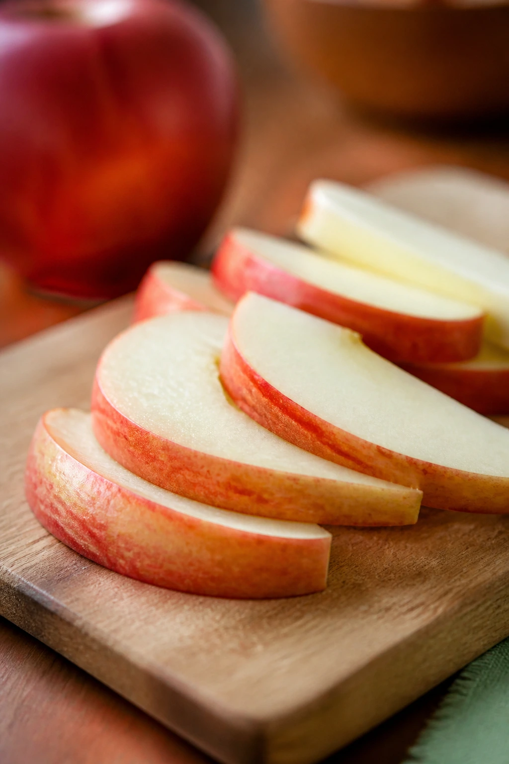 Can Dogs Eat Fruit Roll-Ups? About The Risks And Alternatives 4 Close-up of fresh apple slices as a dog-friendly snack option