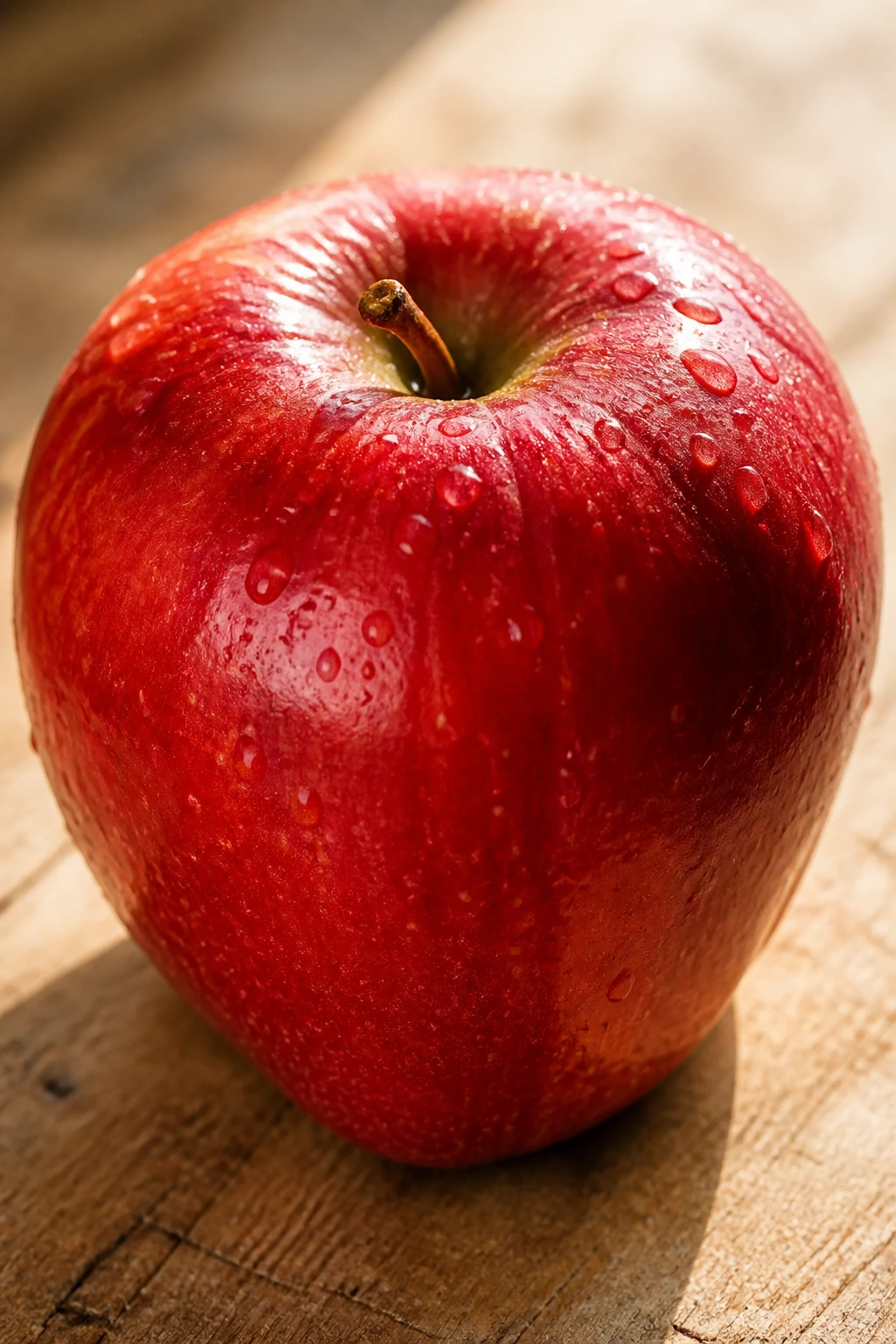 Fruitful Recovery: Is It Good To Eat Fruits When Sick? 4 Close-up of a red apple filling the frame on a wooden table