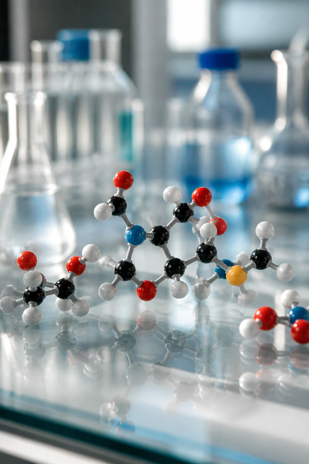 Where Does The Sweetness Of Fruit Come From? Find Out Now! 16 Close-up of artificial sweetener molecular models on a lab bench.