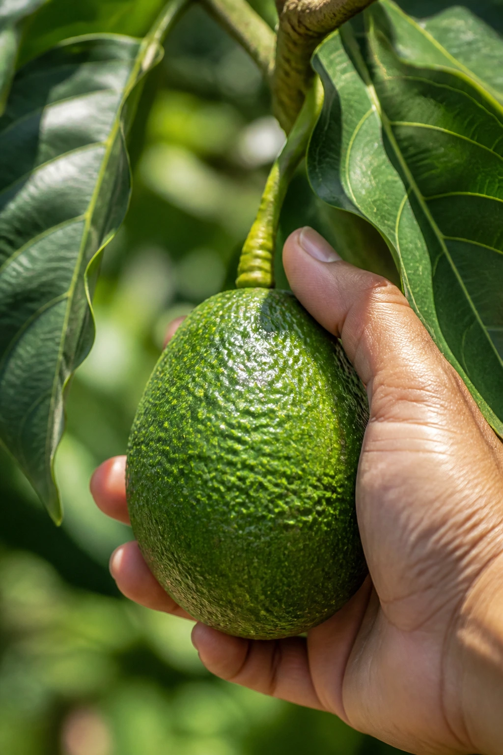 How Often Does An Avocado Tree Bear Fruit? 6 Hand picking avocado with stem attached from tree