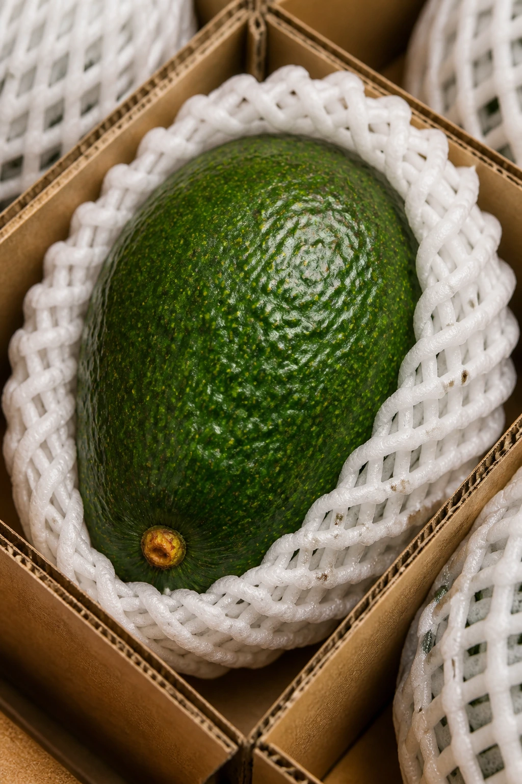 How To Ship Fruits And Vegetables:Â An Expert Guide 7 Avocado packaged with foam netting for shipping