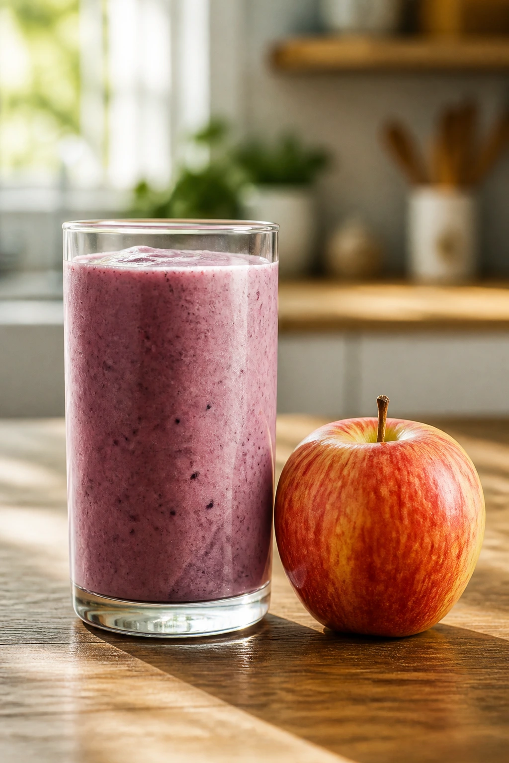 Does Blending Fruit Make It Easier To Digest? 4 Still-life of a smoothie and a whole fruit showing balance