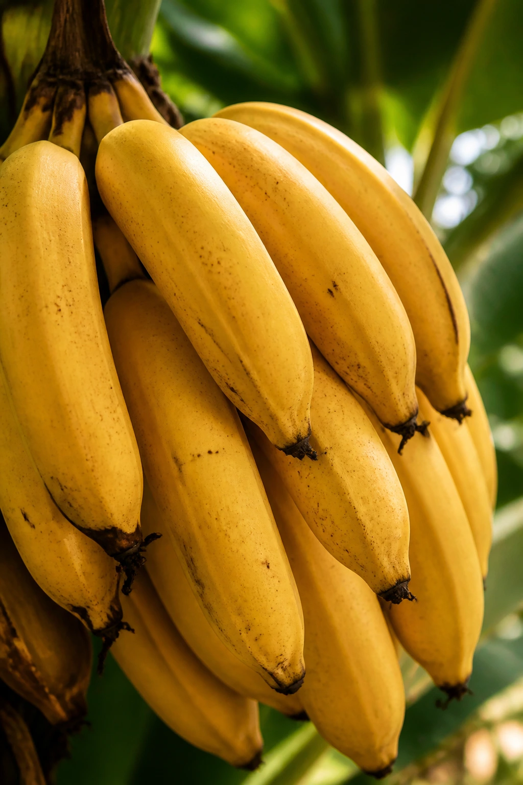 Are Bananas Monocot Or Dicot? The Answer Lies in Their Anatomy 2 Close-up of a ripe banana bunch filling the frame