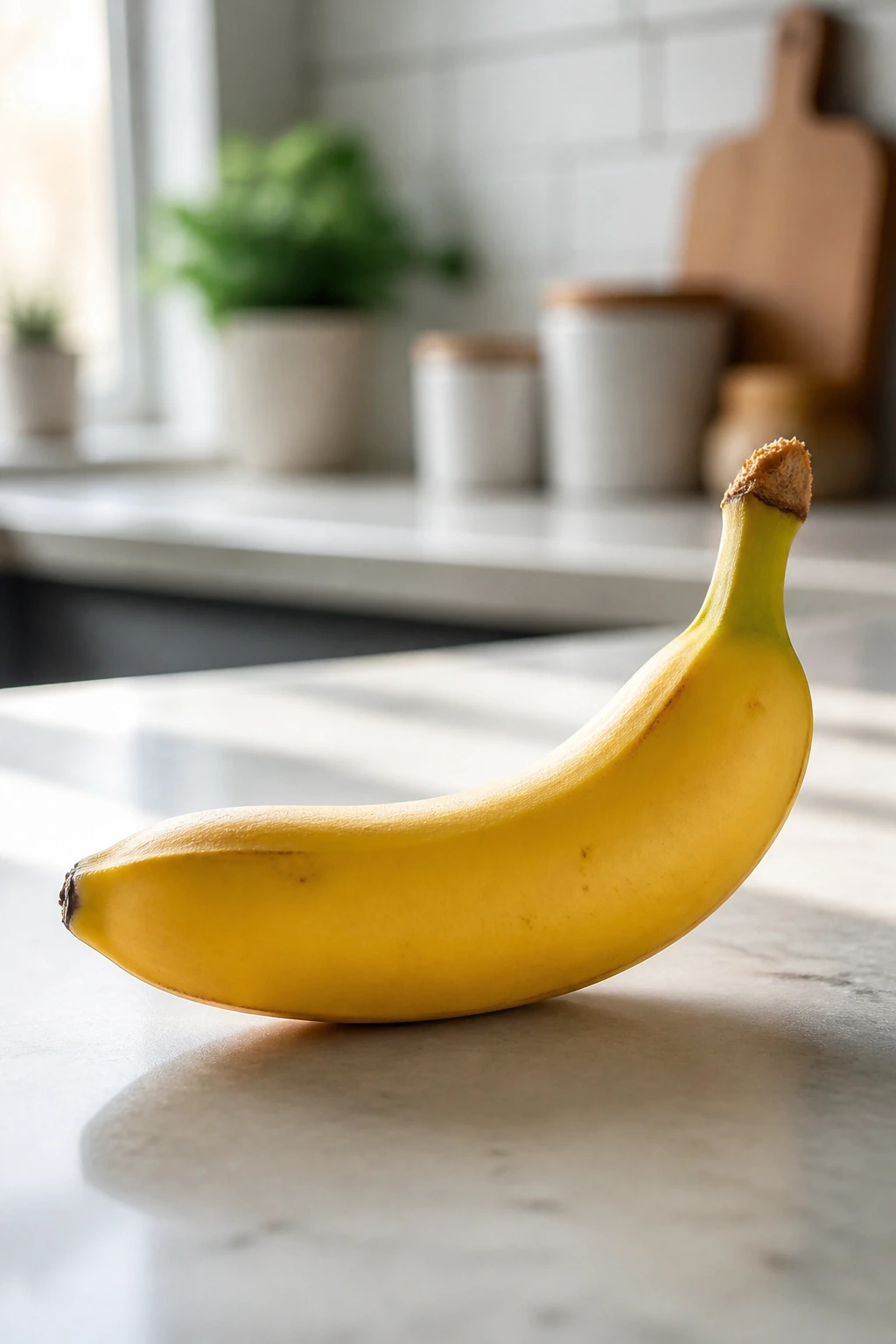 Are Bananas Good For Ulcerative Colitis? 3 Banana on neutral kitchen counter with soft natural light