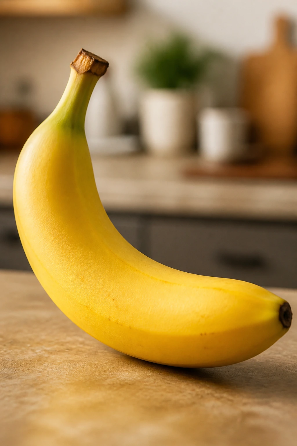 Bananas and Body Weight: Can Bananas Make You Fat Or Slim? 2 Banana on warm counter showing fiber and calories in context of diet