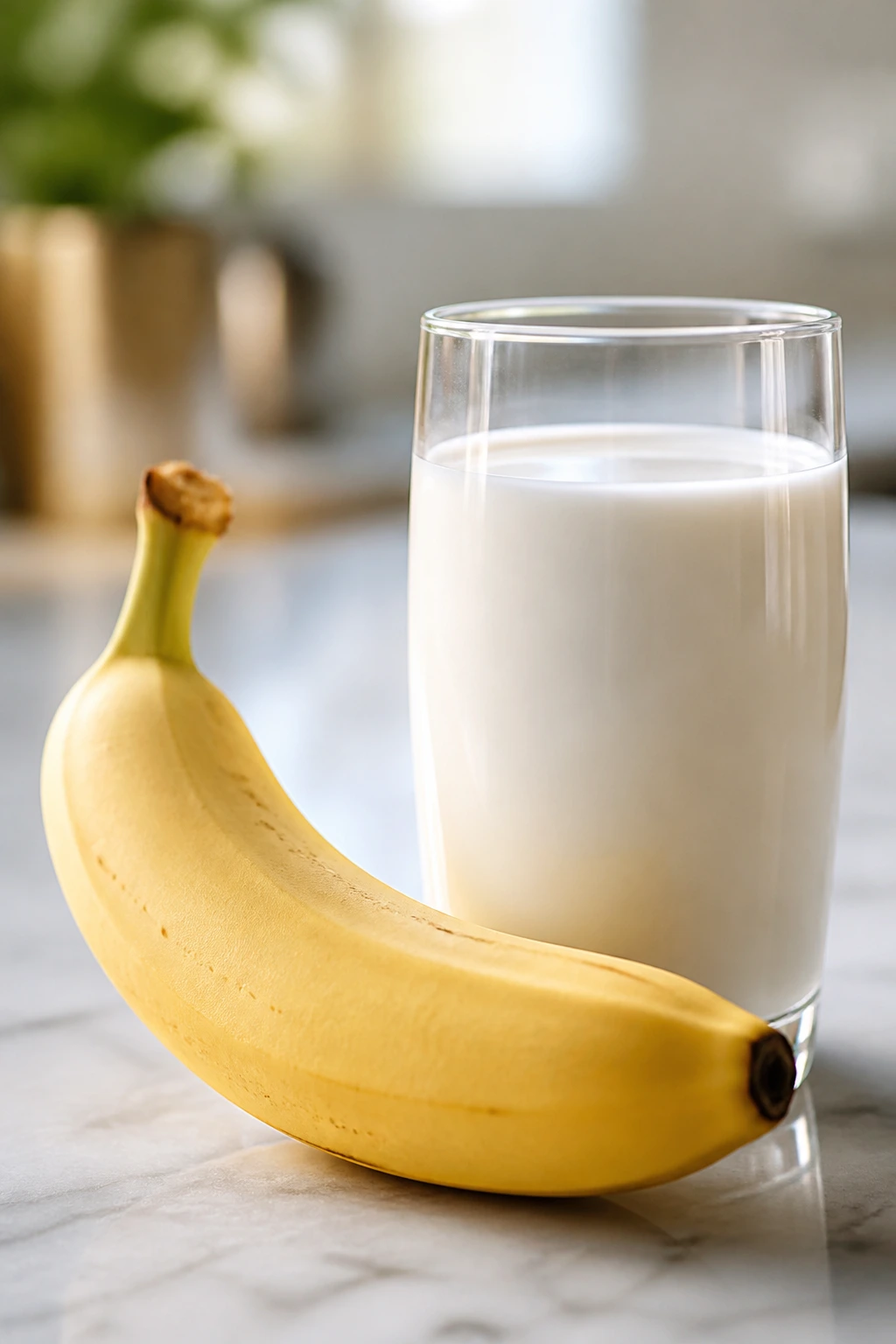 10 Health Benefits Of Eating Banana With Milk At Night 9 Banana and milk close-up for blood pressure balance