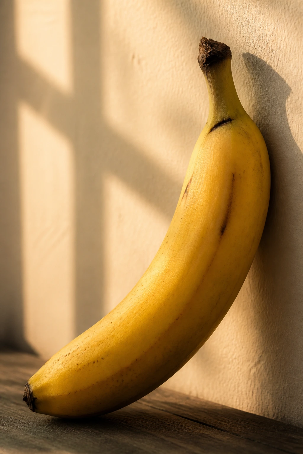 Are Bananas Good For Runners? All You Need To Know 6 Single ripe banana leaning on warm wall with morning light