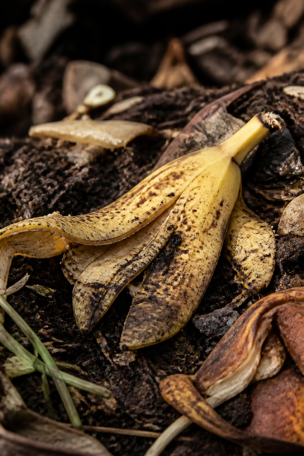 Are Banana Peels Biodegradable? Let's Find Out! 4 Banana peel decomposing in compost environment