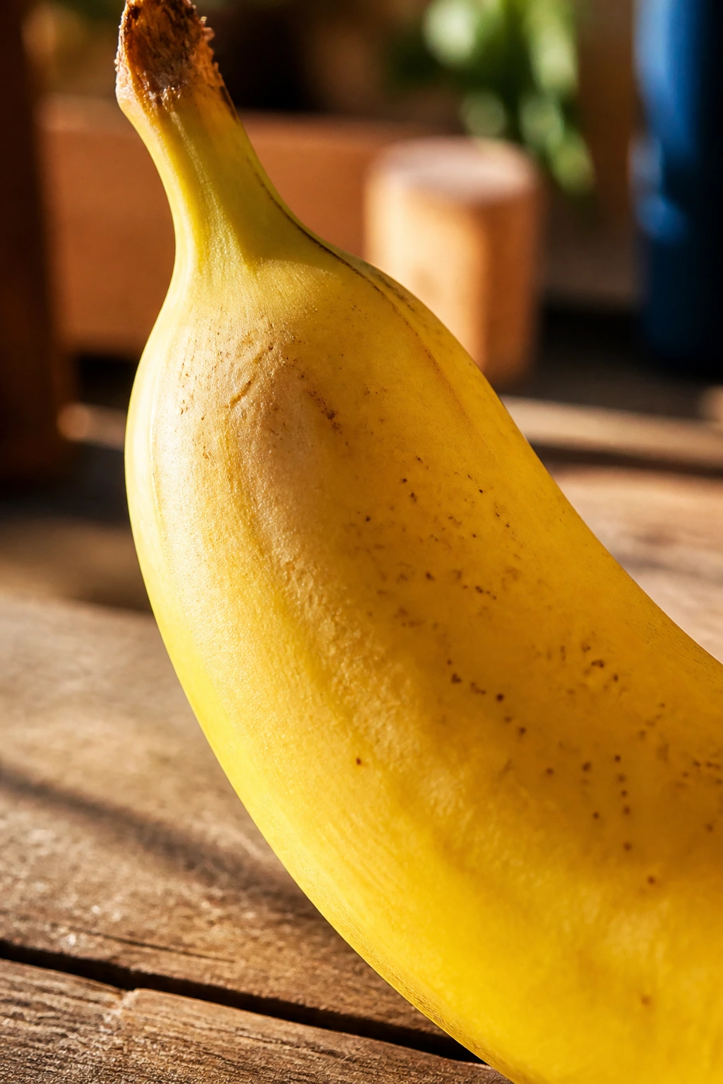 What Is The pH Of A Banana? Acidic Or Alkaline? 7 Close-up of a ripe banana on a kitchen counter illustrating banana pH management tips