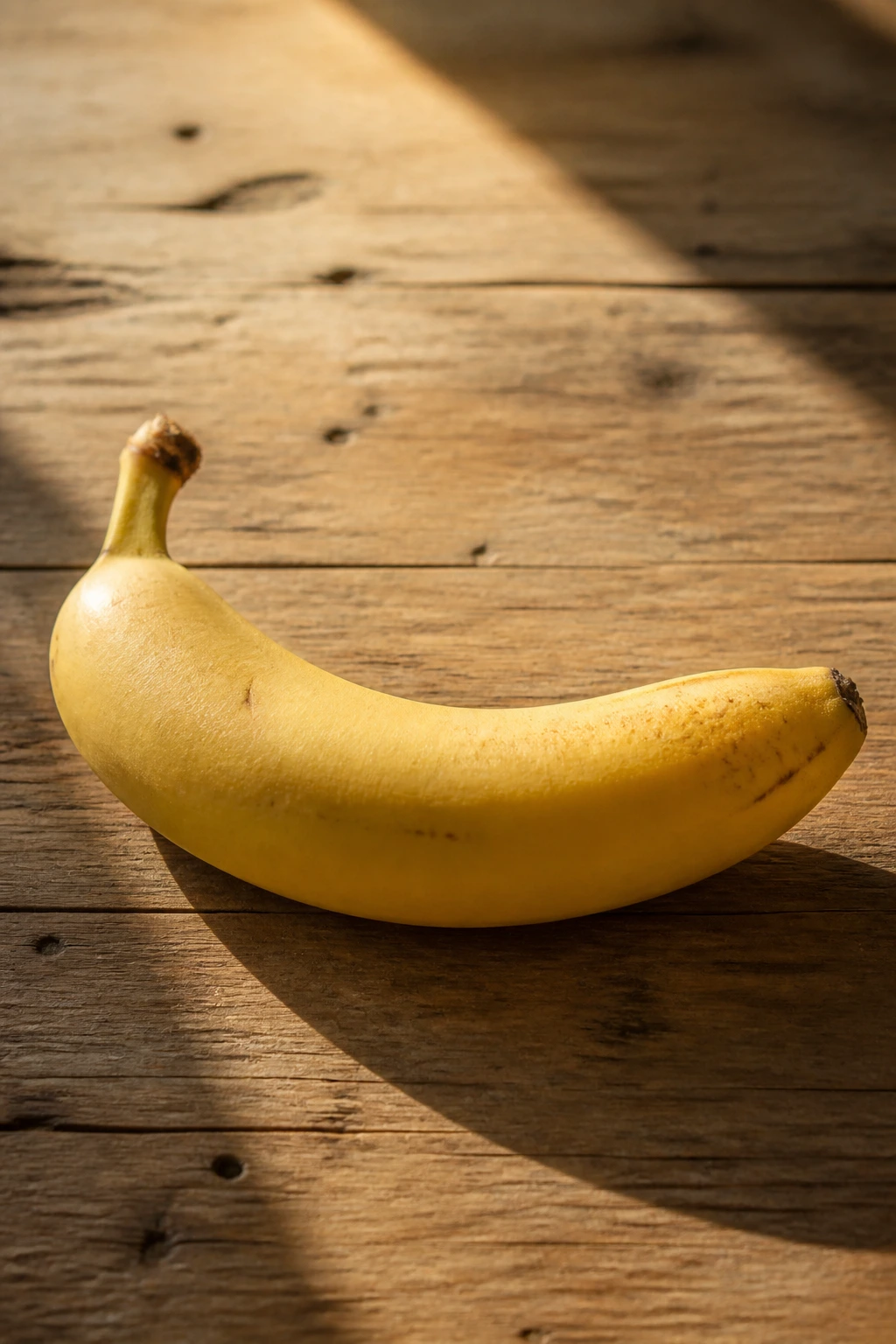 Can You Microwave a Banana? What Happens If You Microwave It? 6 Ripe banana on rustic wooden counter with natural light