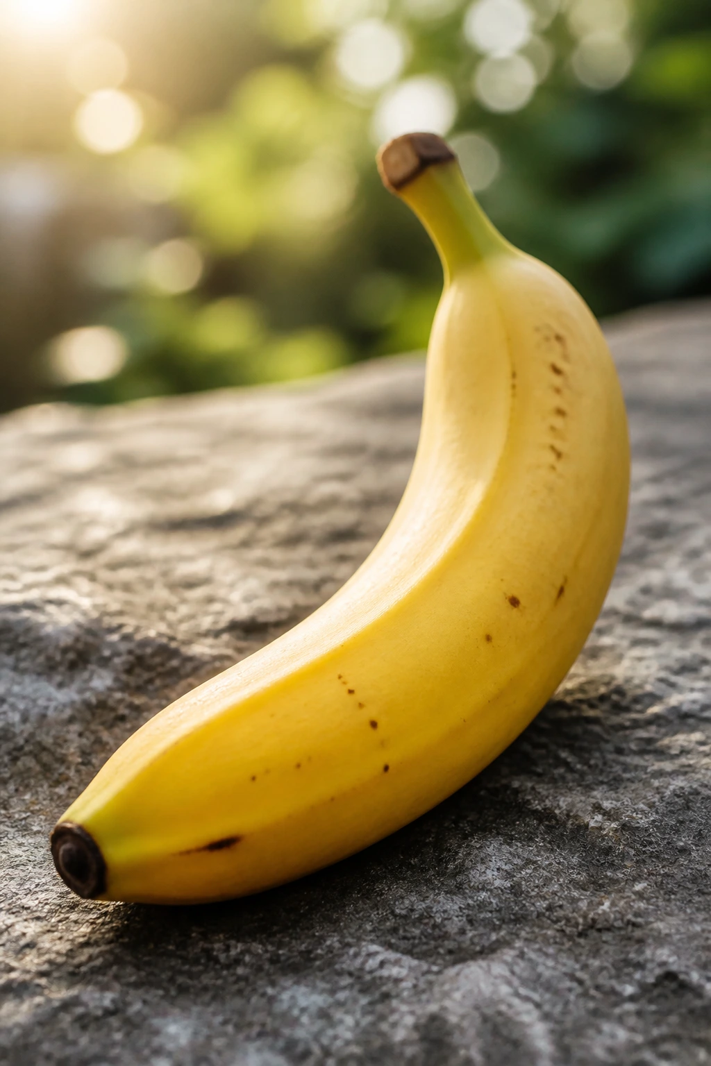 10 Surprising Benefits Of Bananas Sexually (Better In Bed) 6 Close-up of a banana on a stone surface with soft background