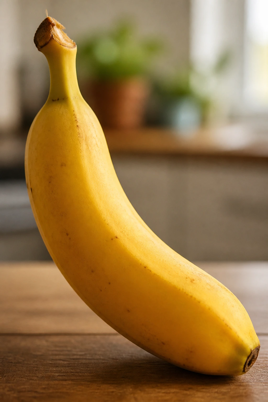 Bananas and Body Weight: Can Bananas Make You Fat Or Slim? 3 Banana close-up on a kitchen counter illustrating its role in weight management